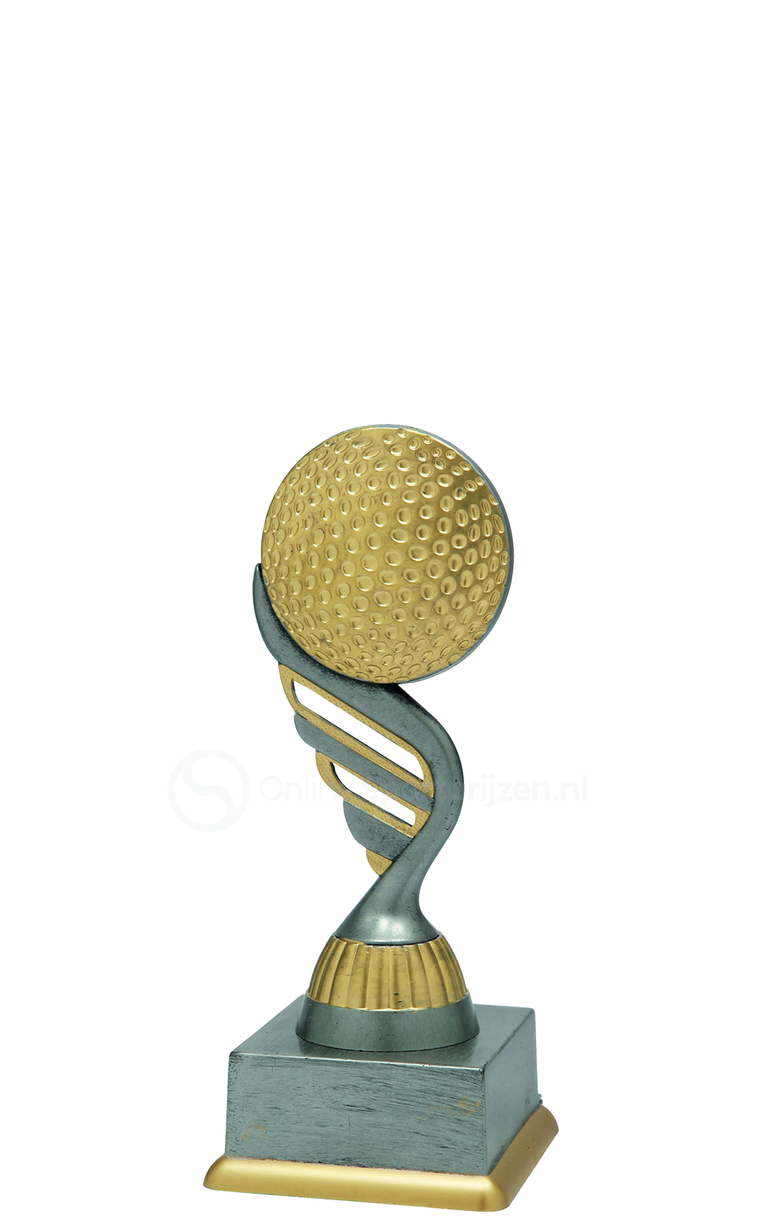 Golftrofee - SS1820 - Antiek Zilver / Goud