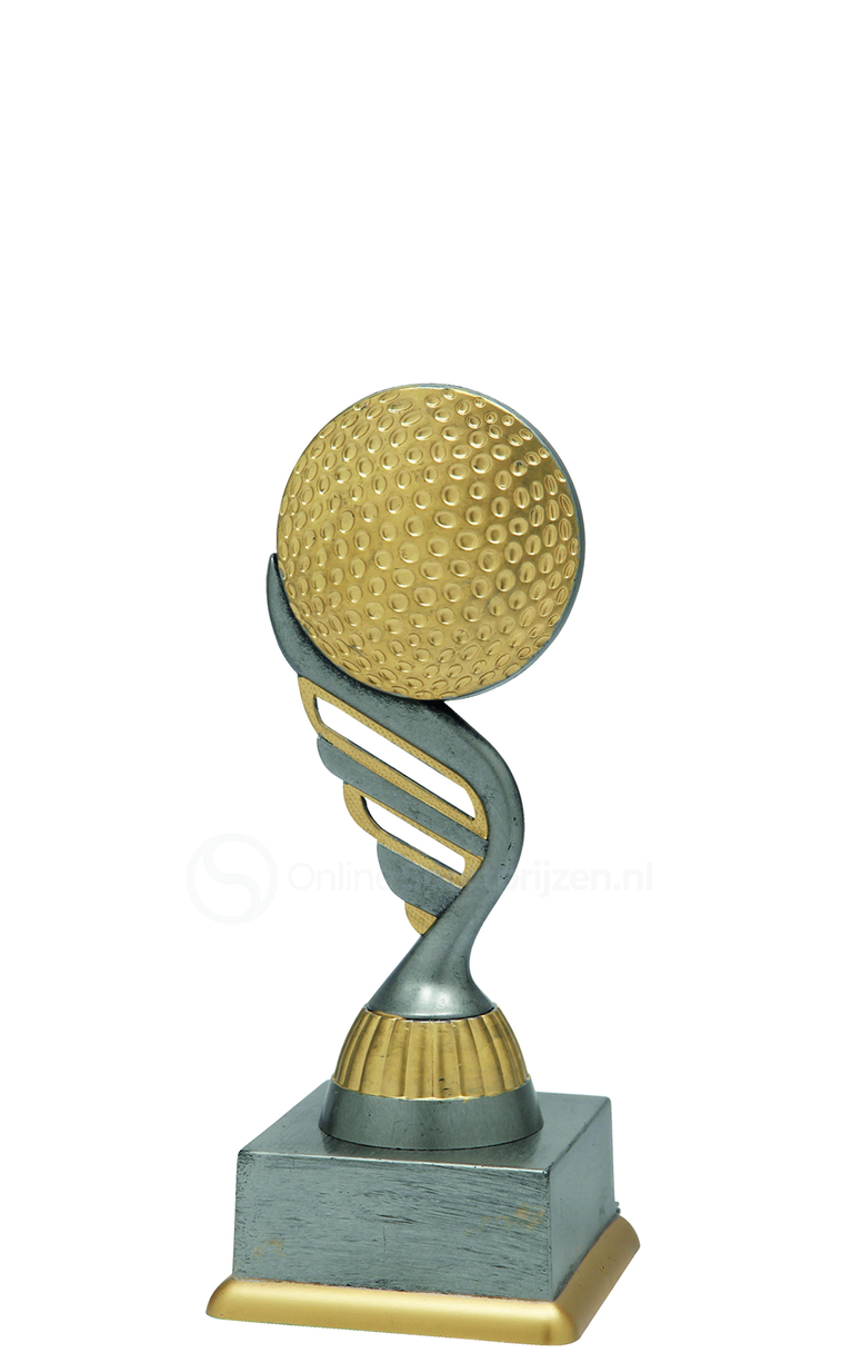 Golftrofee - SS1820 - Antiek Zilver / Goud