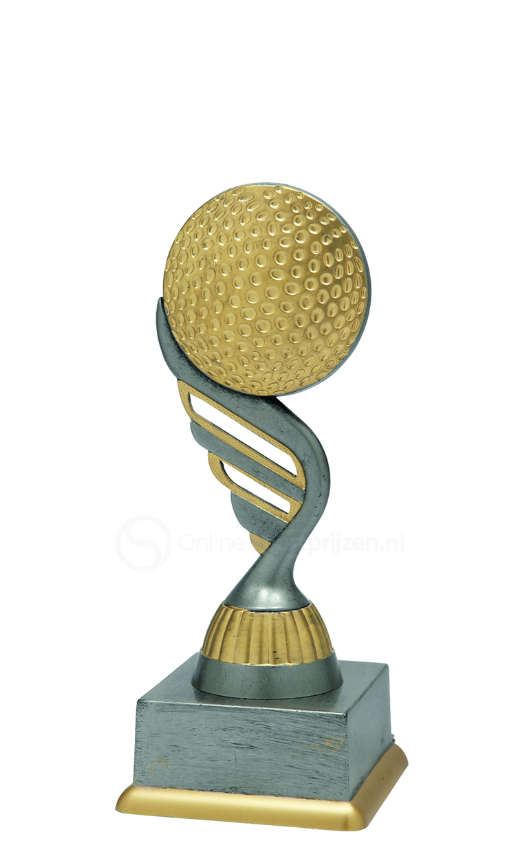 Golftrofee - SS1820 - Antiek Zilver / Goud