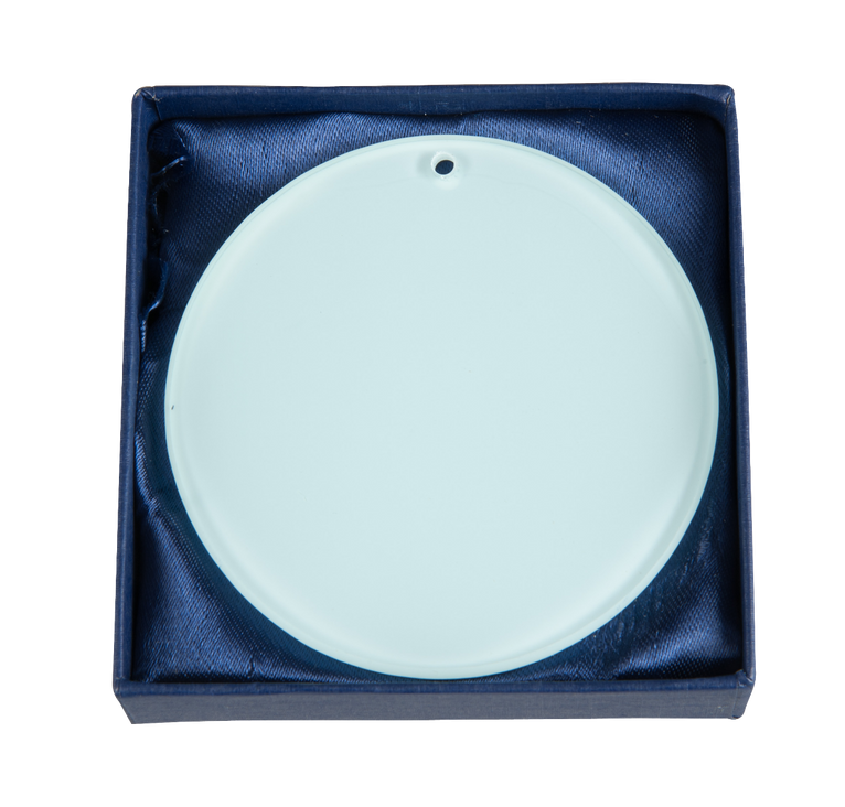 Grote Glazen Medaille met Full Colour Sublimatieprint en Geschenkdoos - 90 mm - DG9001