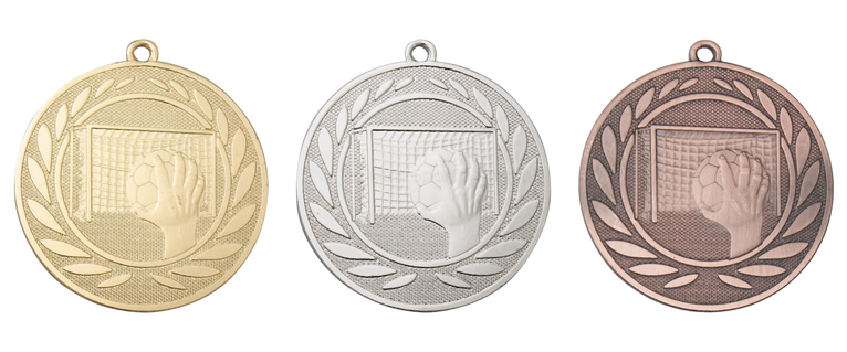 Handbal Medaille - 50 mm - DI5000.ZC - Goud, Zilver en Brons