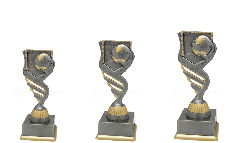 Handbaltrofee - SS1736 - Antiek Zilver / Goud