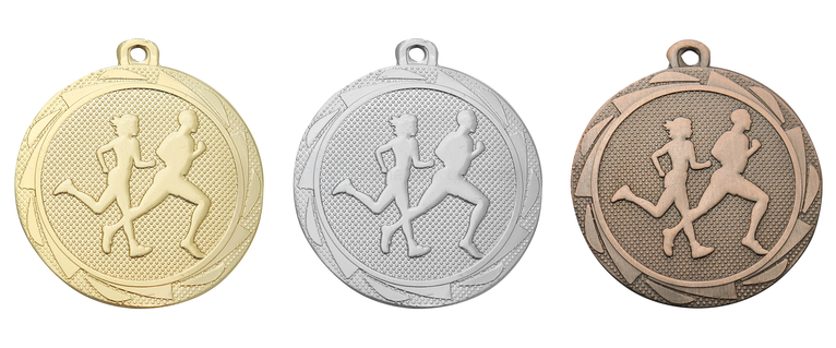 Hardloop Medaille - 45 mm - BS.ME104 - Goud, Zilver en Brons