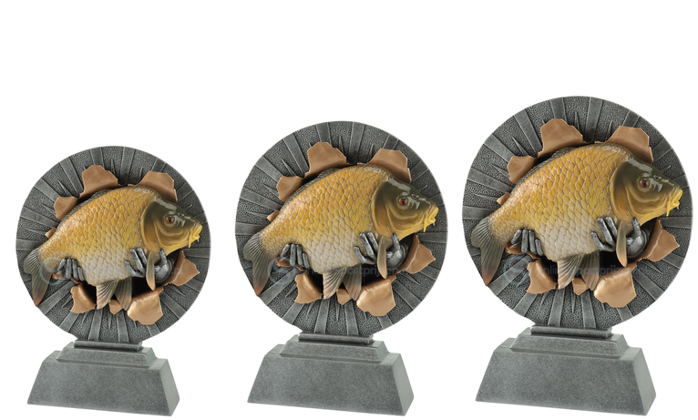 Hengelsport Prijs - RE.076 - Antiek Zilver met Kleuraccent