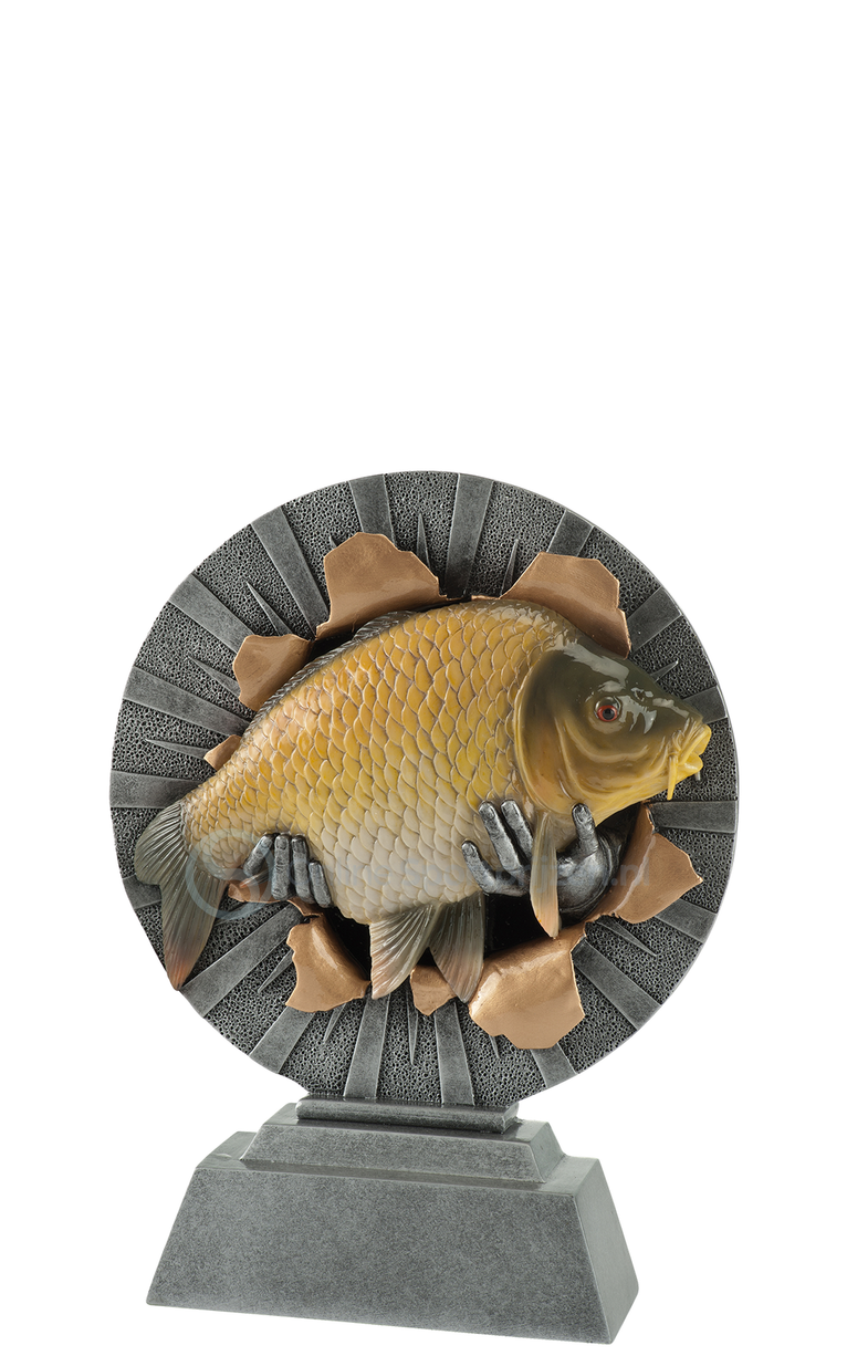 Hengelsport Prijs - RE.076 - Antiek Zilver met Kleuraccent