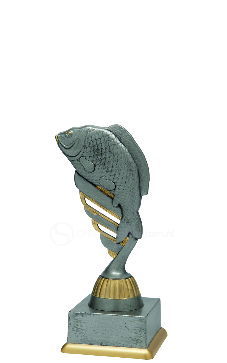 Hengelsporttrofee - SS1832 - Antiek Zilver / Goud