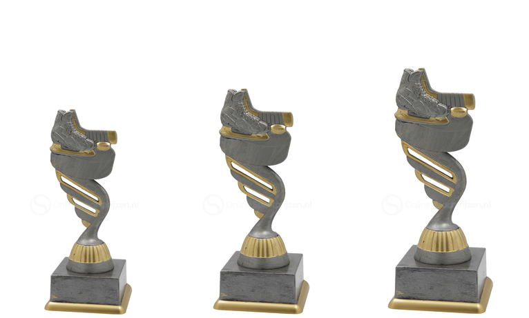 IJshockeytrofee - SS1751 - Antiek Zilver / Goud
