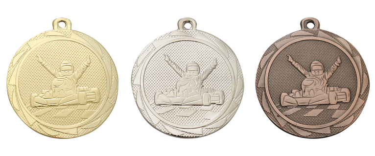 Kart Medaille - 45 mm - BS.ME107 - Goud, Zilver en Brons