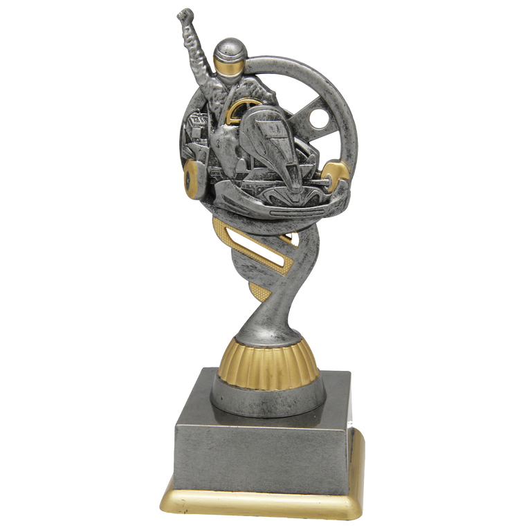 Kartingtrofee - SS1734 - Antiek Zilver / Goud