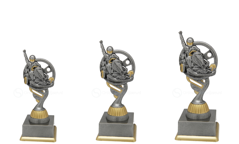 Kartingtrofee - SS1734 - Antiek Zilver / Goud