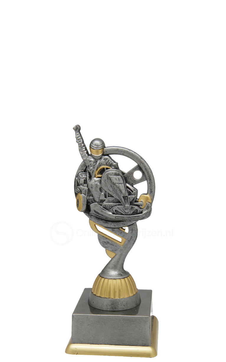 Kartingtrofee - SS1734 - Antiek Zilver / Goud