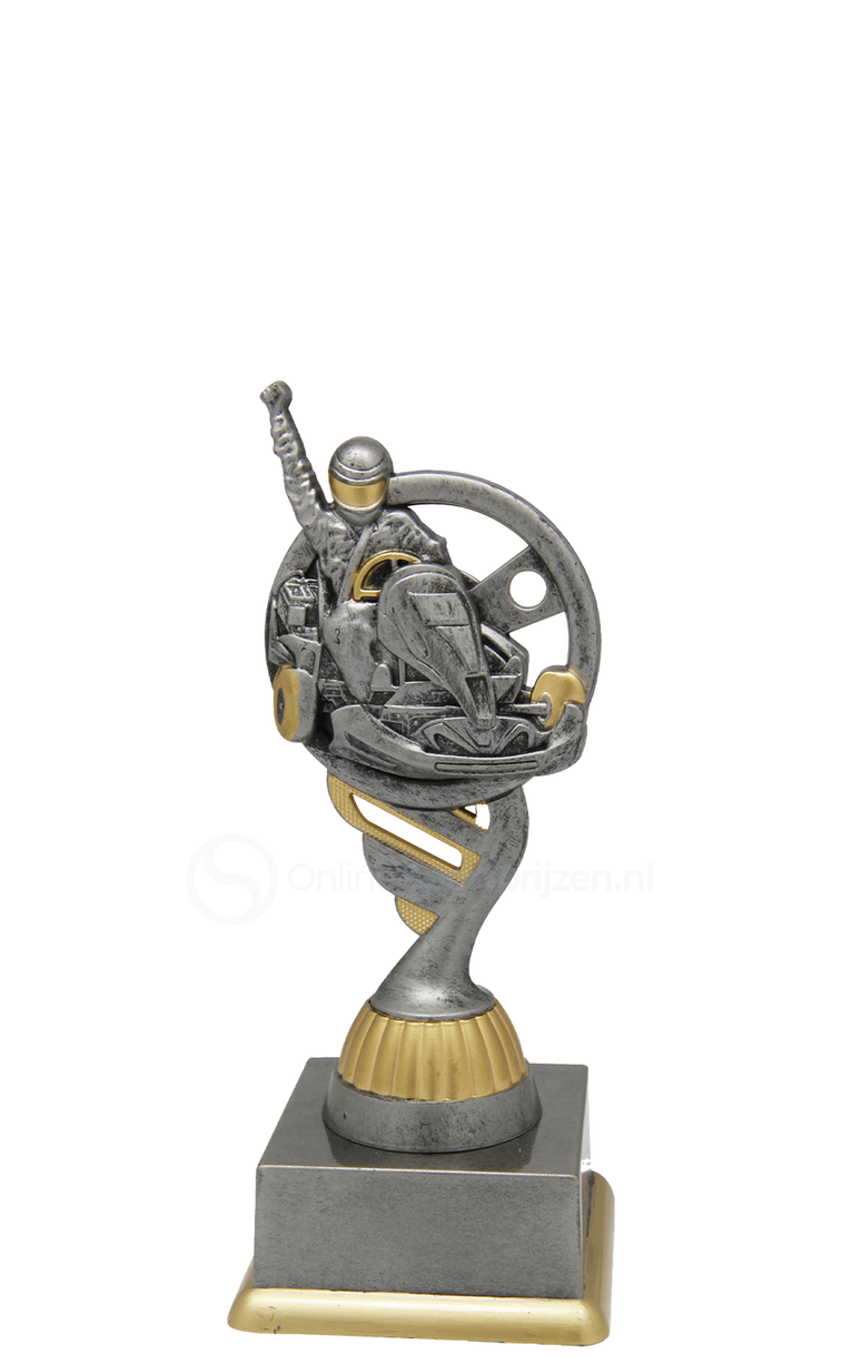 Kartingtrofee - SS1734 - Antiek Zilver / Goud