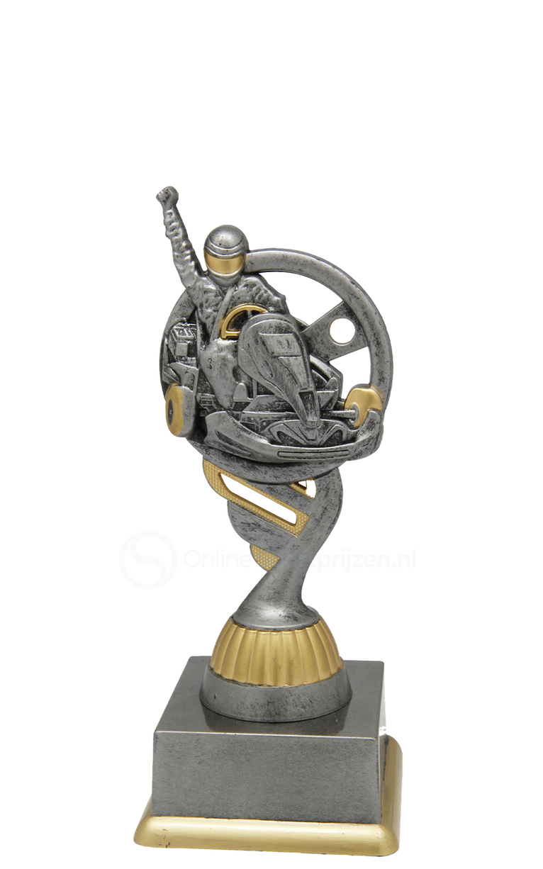 Kartingtrofee - SS1734 - Antiek Zilver / Goud