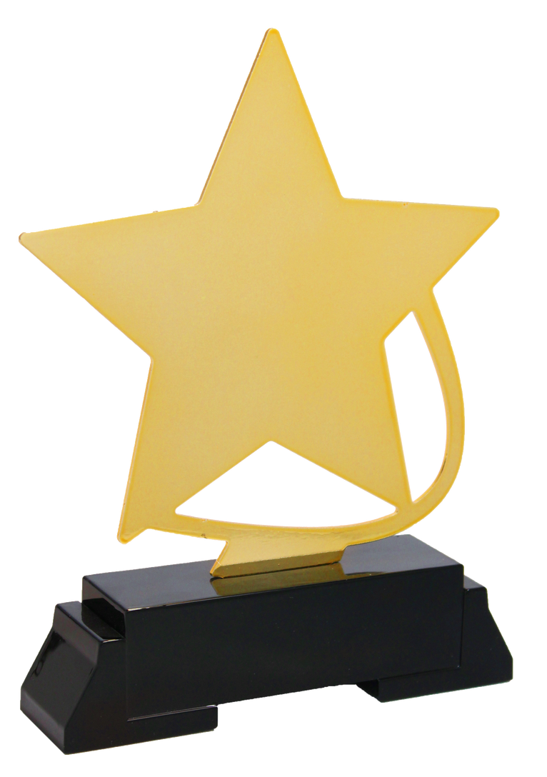 Metalen Ster Award - L247 - Goud, Zilver en Brons