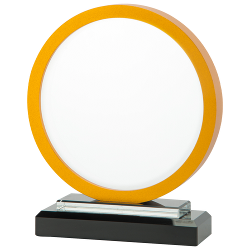 Luxe Glas Award met Metalen Plaatsingkleur Detail in Geschenkdoos - W575