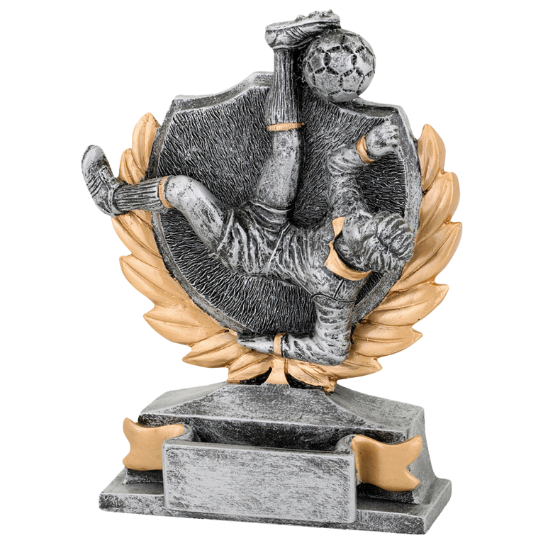 Luxe Voetbal Standaardje - FG156 - Antiek Zilver / Goud