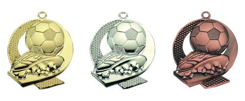Luxe Voetbalmedaille - 50 mm - ME.053 - Goud, Zilver en Brons
