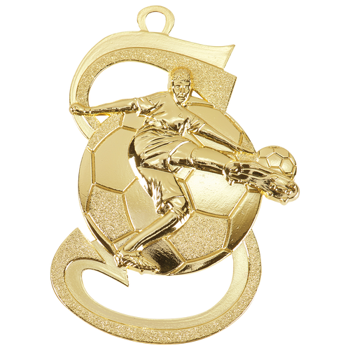 Sierlijke Voetbalmedaille - 60 mm - D101 - Goud, Zilver en Brons