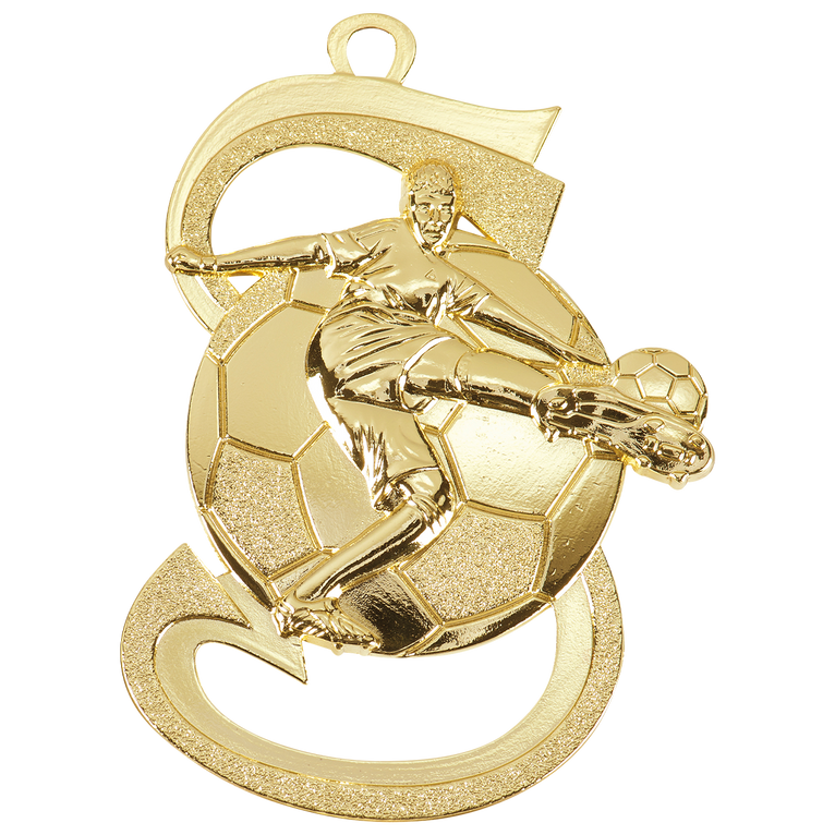 Sierlijke Voetbalmedaille - 60 mm - D101 - Goud, Zilver en Brons