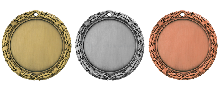 Luxe 'Antique' en Extra Dikke Medaille Den Bosch - 70mm - D8D - Goud, Zilver en Brons