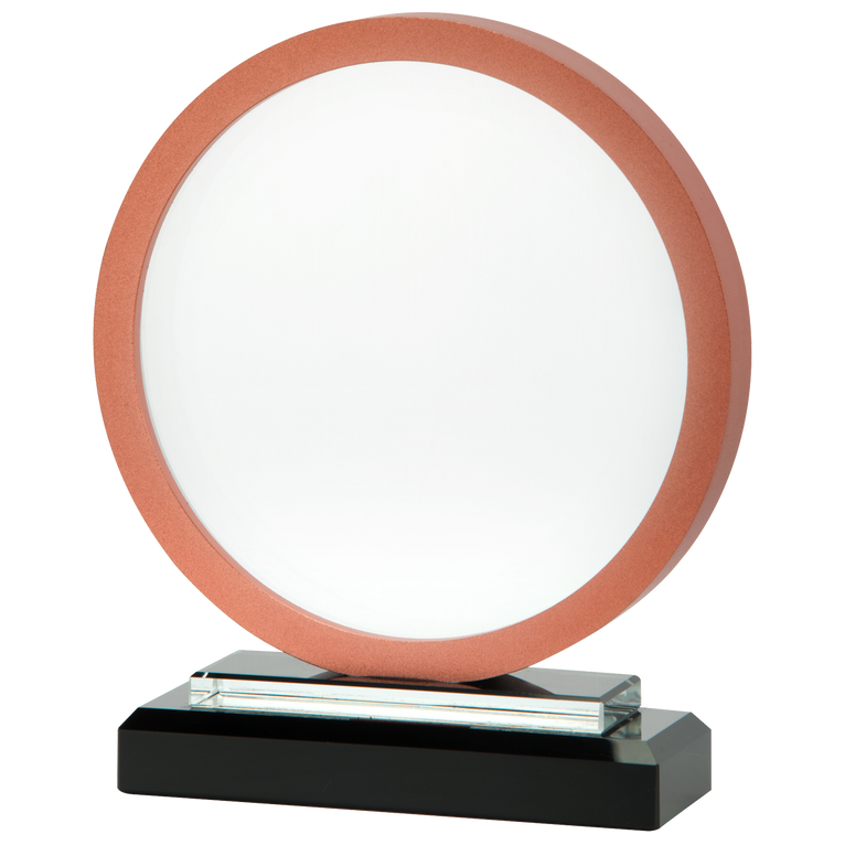 Luxe Glas Award met Metalen Plaatsingkleur Detail in Geschenkdoos - W575