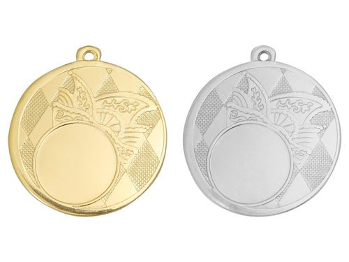 Medaille Carnaval - 50 mm - D121 - Goud en Zilver