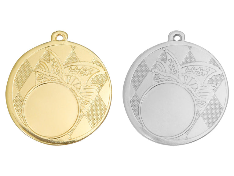 Medaille Carnaval - 50 mm - D121 - Goud en Zilver