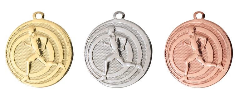 Medaille Hardlopen - 45 mm - ME.092 - Goud, Zilver en Brons
