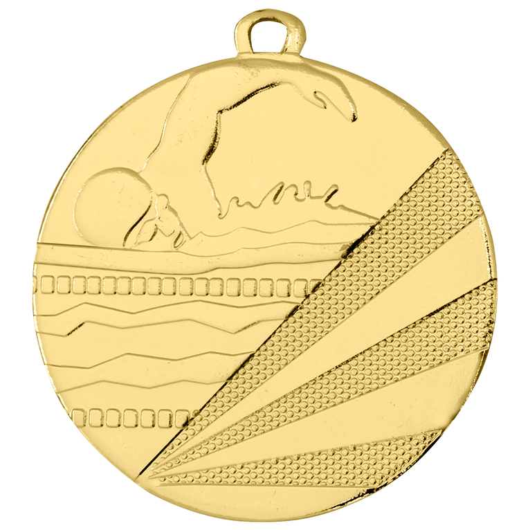 Medaille Zwemmen - 50 mm - D112C - Goud, Zilver en Brons