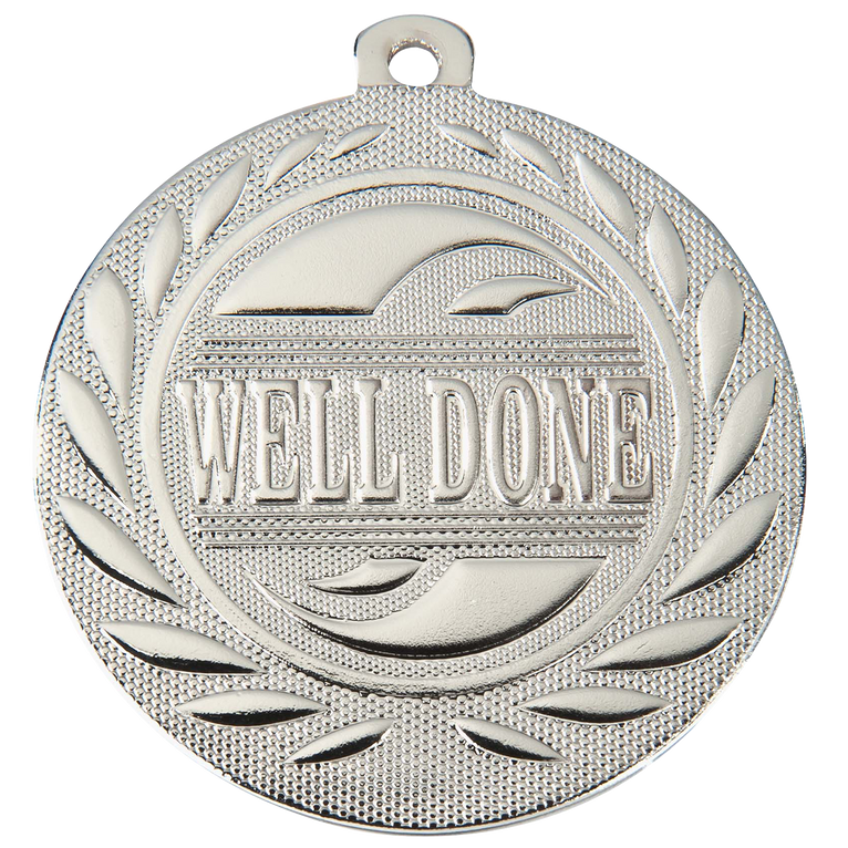 Medaille Well Done - Pluim Medaille - 50 mm - DI5000.T - Goud, Zilver en Brons