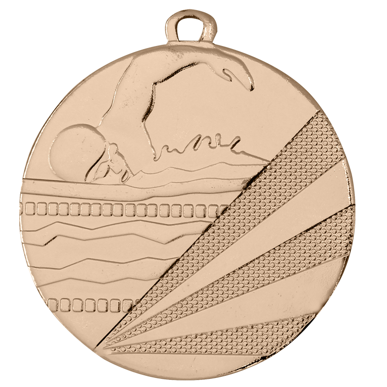 Medaille Zwemmen - 50 mm - D112C - Goud, Zilver en Brons