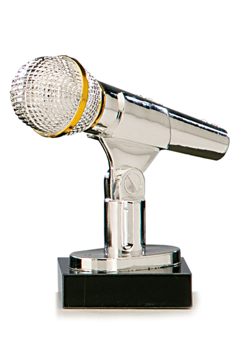 Microfoontrofee - Zilver / Goud