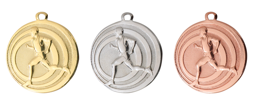 Mini Medaille Hardlopen - 32 mm - ME.095 - Goud, Zilver en Brons