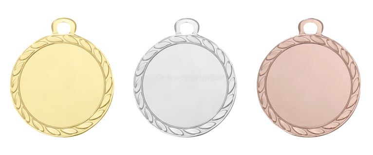 Mini Medaille Kortrijk - 32 mm - DI3206 - Goud, Zilver en Brons