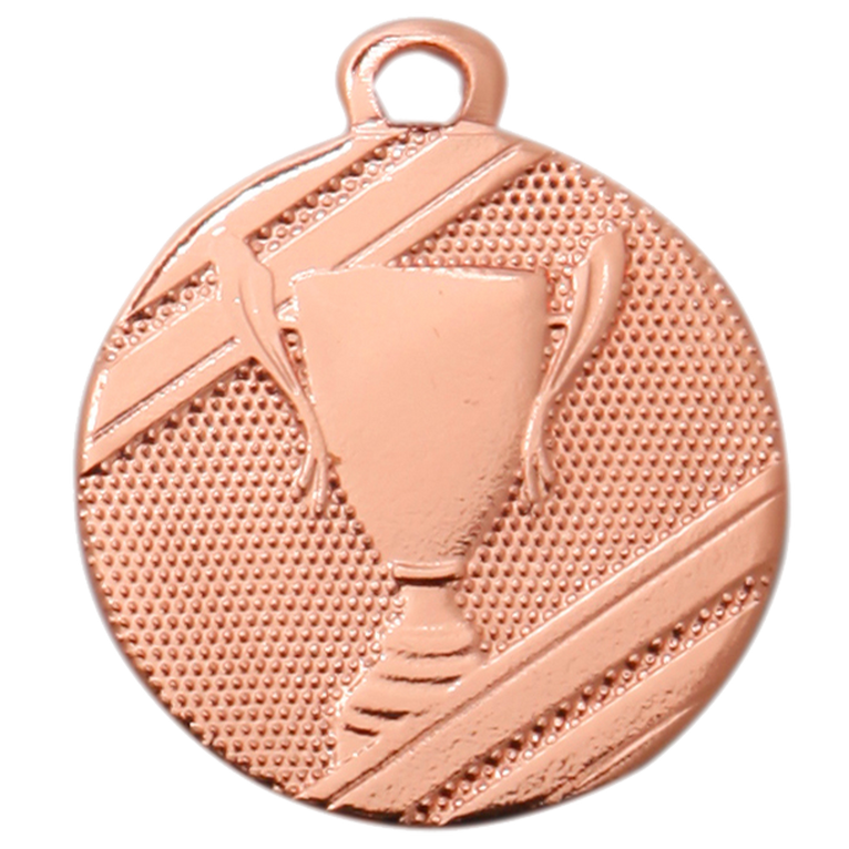 Mini Kindermedaille met Trofee - 32 mm - D106 - Goud, Zilver en Brons