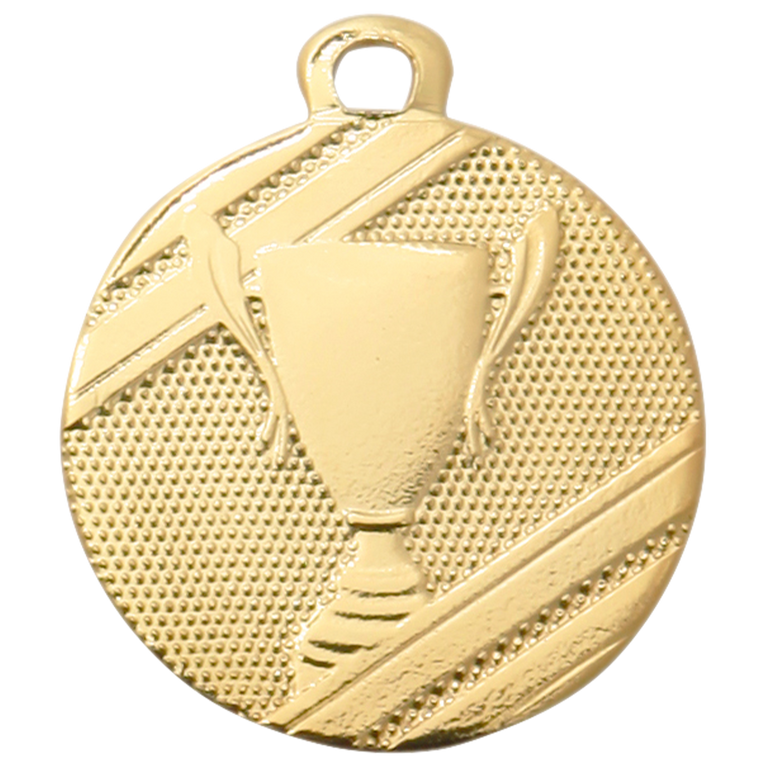Mini Kindermedaille met Trofee - 32 mm - D106 - Goud, Zilver en Brons