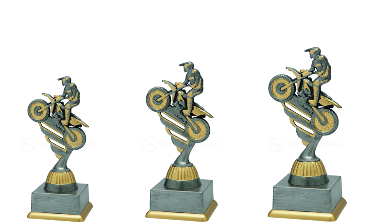 Motorsporttrofee - SS1827 - Antiek Zilver / Goud