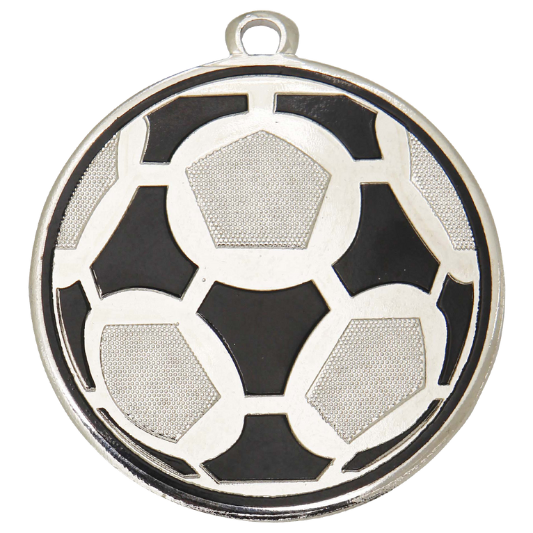 Multi Colour Voetbalmedaille - 50 mm - DI5009 - Goud, Zilver en Brons
