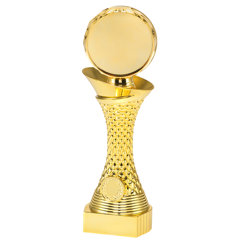 Neutrale Sporttrofee met Blaze Disc Personalisatie - ST.044 - Goud