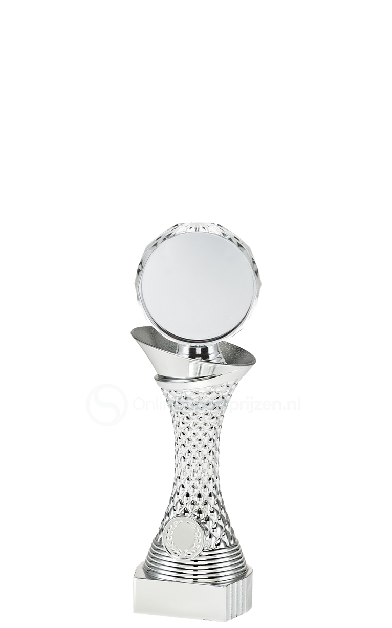 Neutrale sporttrofee met Blaze Disc personalisatie - SL1938 - Zilver
