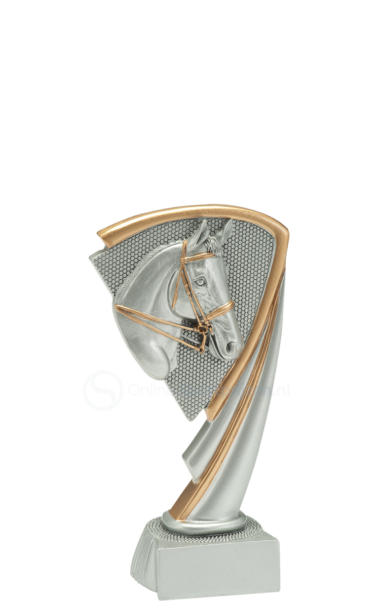 Paardensport Prijs - RE.055 - Antiek Zilver met Kleuraccent