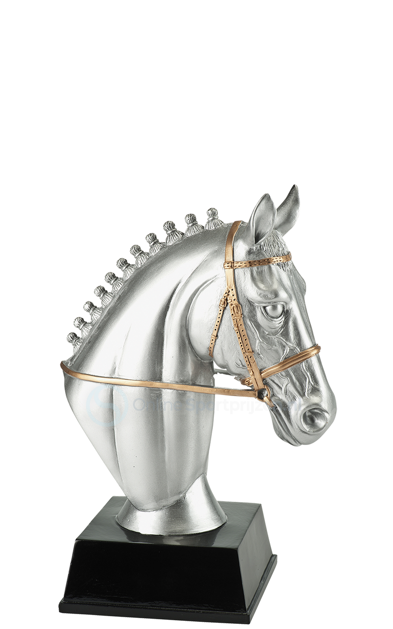Paardensport Prijs - RE.120 - Antiek Zilver met Kleuraccent