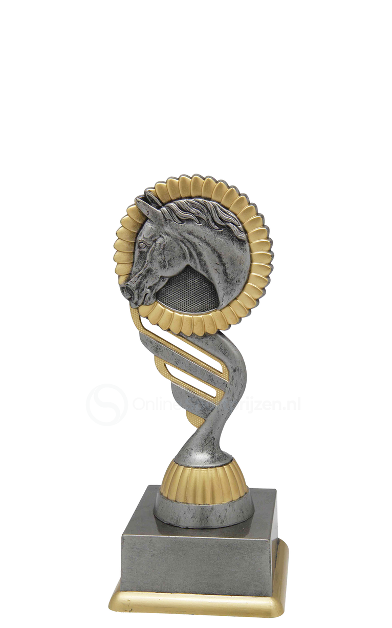 Paardensporttrofee - SS1728 - Antiek Zilver / Goud