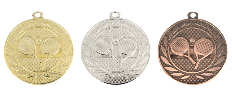 Padel Medaille - 50 mm - DI5000.Z - Goud, Zilver en Brons
