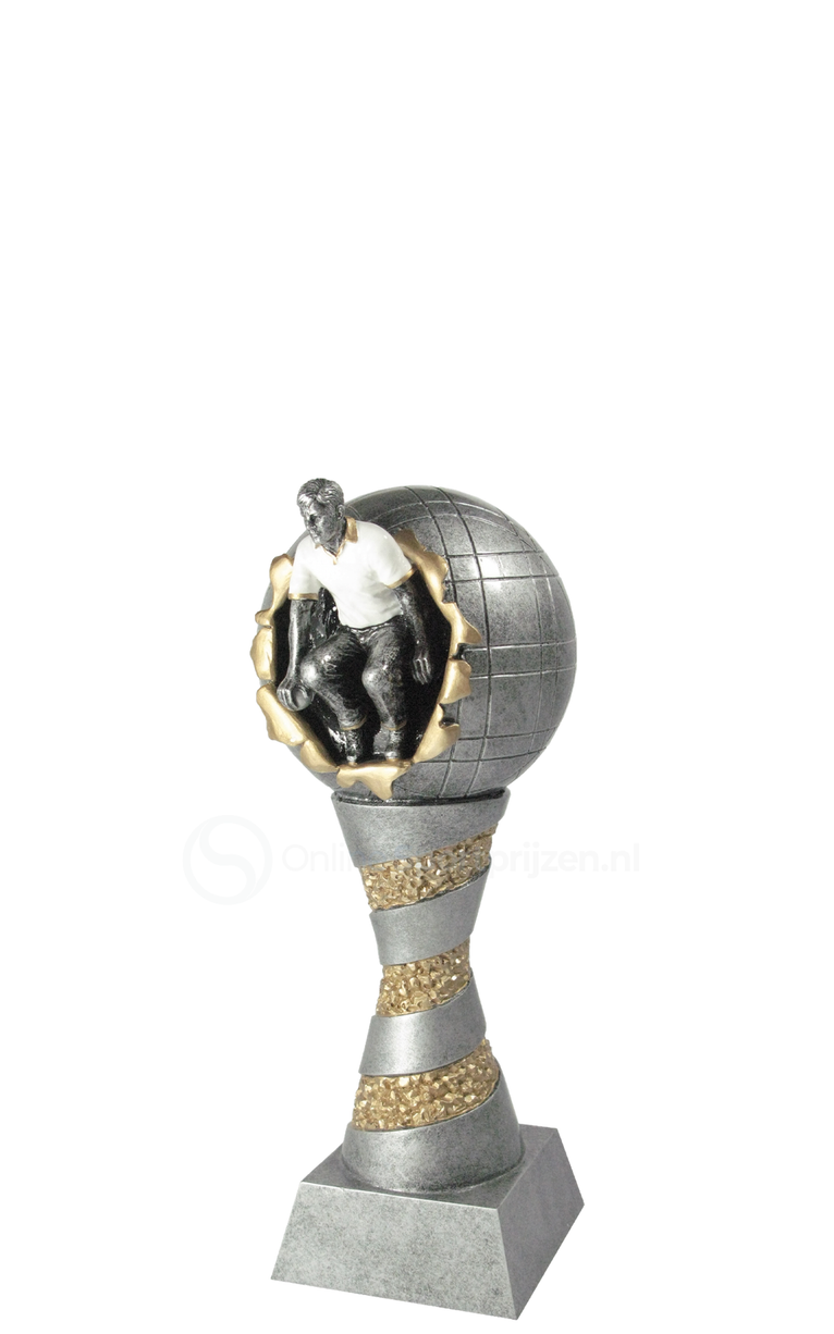 Petanque Prijs - RE.079 - Antiek Zilver met Kleuraccent