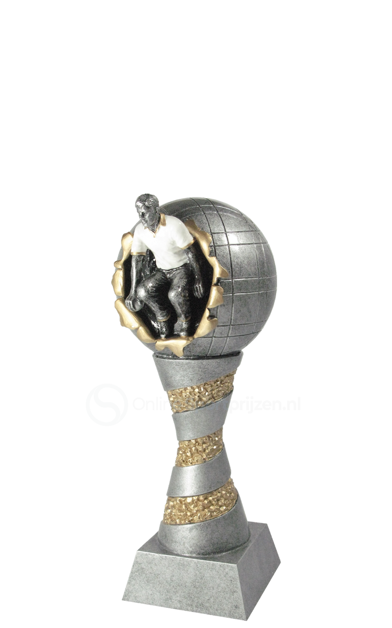 Petanque Prijs - RE.079 - Antiek Zilver met Kleuraccent