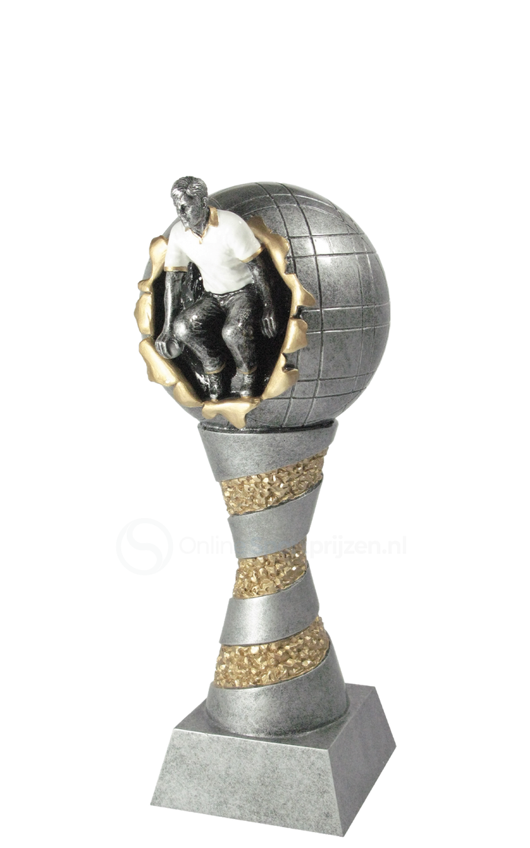 Petanque Prijs - RE.079 - Antiek Zilver met Kleuraccent