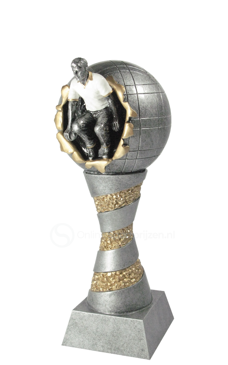 Petanque Prijs - RE.079 - Antiek Zilver met Kleuraccent