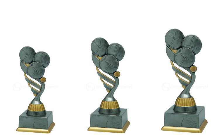 Petanquetrofee - SS1826 - Antiek Zilver / Goud