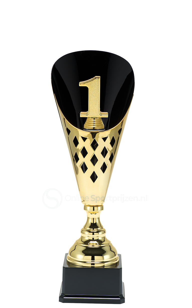 Plaatsingbokaal voor 1e, 2e en 3e Prijs - ST.095 - Goud / Zwart